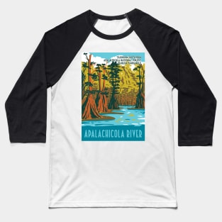 WPA Poster of Apalachicola River with Taxodium Distichum at Apalachicola National Forest Baseball T-Shirt